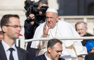 Imagen del Papa Francisco este 26 de junio Crédito: Daniel Ibáñez/EWTN News