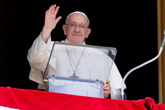 El Papa Francisco durante el Ángelus de este 10 de septiembre