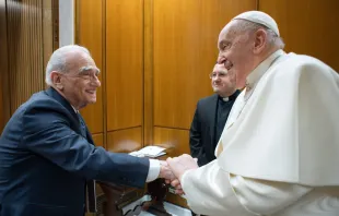 El Papa Francisco y Martin Scorsese este miércoles 31 de enero en el Vaticano Crédito: Vatican Media