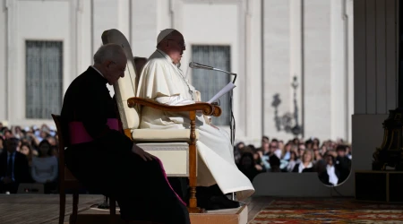 Imagen referencial del Papa Francisco durante una audiencia general en San Pedro