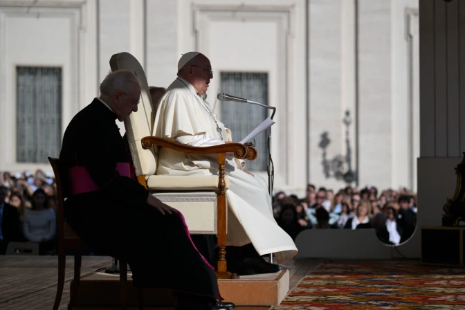 Imagen referencial del Papa Francisco durante una audiencia general en San Pedro