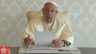 El Papa Francisco dirige un videomensaje a la Pontificia Academia de Teología de Sicilia (Italia).