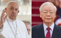 El Papa Francisco y Nguyen Phu Trong