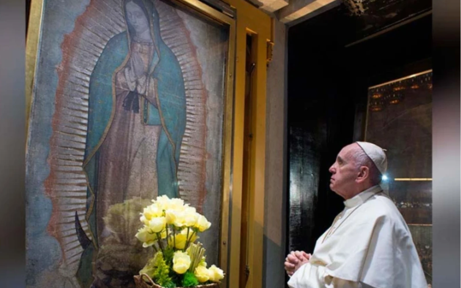 El Papa Francisco reza ante Imagen de la Virgen de Guadalupe durante su viaje apostólico a México.?w=200&h=150