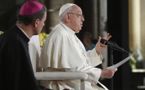 El Papa Francisco dirige su discurso a obispos, seminaristas, diáconos y consagrados de Bélgica