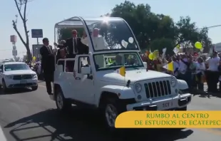 El Papa en Ecatepec. Captura Youtube 