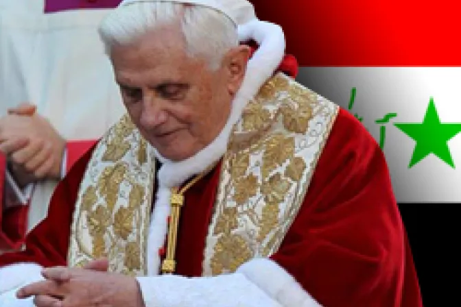 Sacrificio de católicos en Irak debe ser semilla de paz, dice el Papa Benedicto XVI