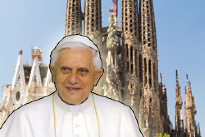 Benedicto XVI regalará un cáliz a la Sagrada Familia y un mosaico al Niño Dios