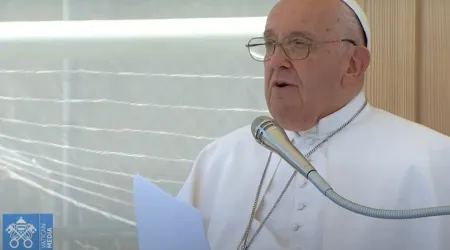 El Papa Francisco durante  su discurso a los presos en Verona