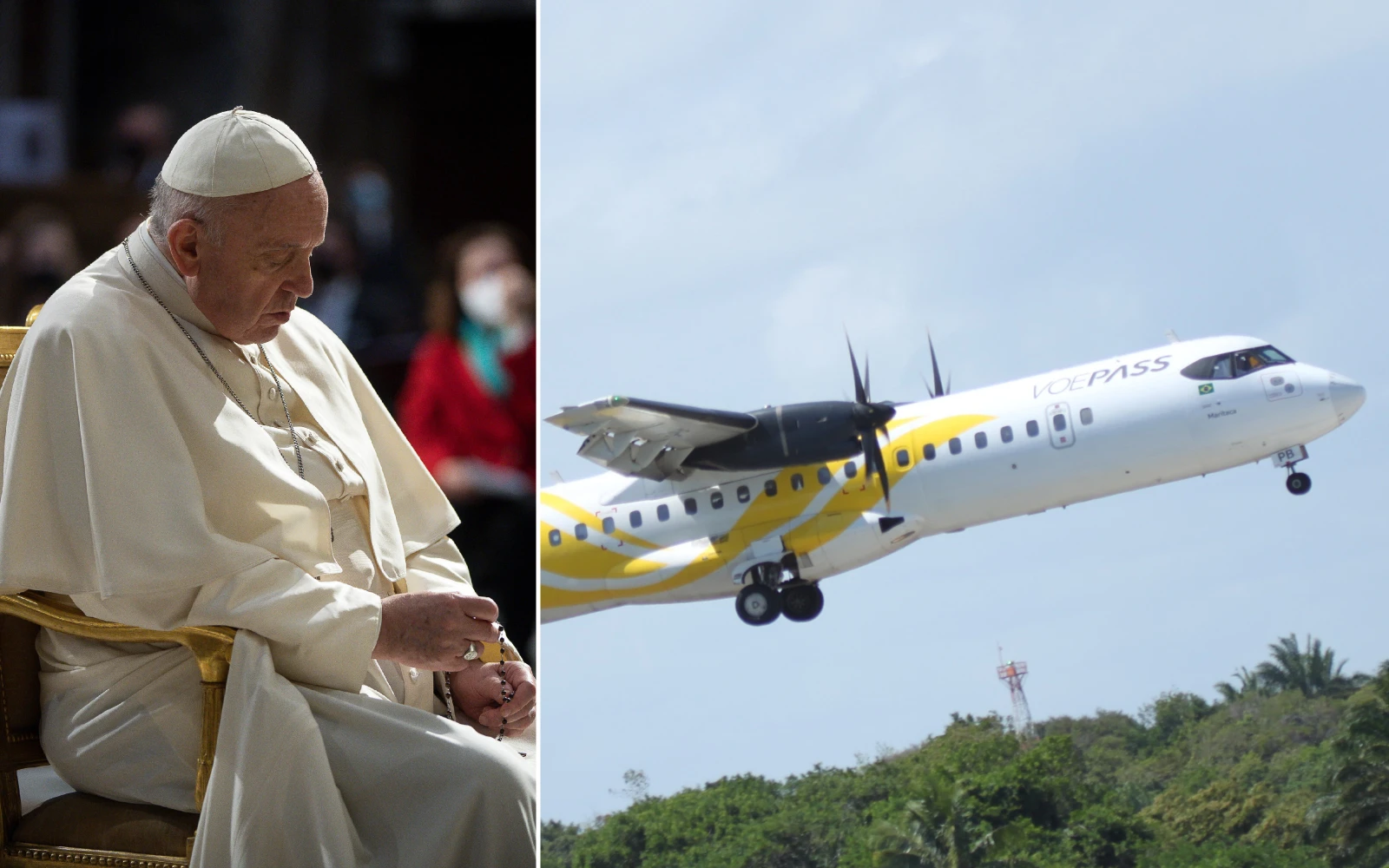 Papa Francisoc rezando el Rosario en la Basílica de San Pedro, Capilla Gregoriana. / La aeronave involucrada en el accidente, fotografiada en noviembre de 2023.?w=200&h=150