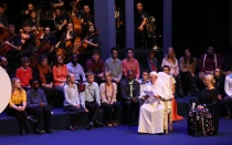 Papa Francisco dio un discurso en la Université Catholique de Louvain, en Bélgica.