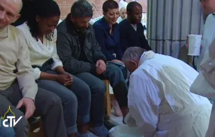 Papa Francisco en Misa de la Cena del Señor. Foto: Captura de video / CTV. 