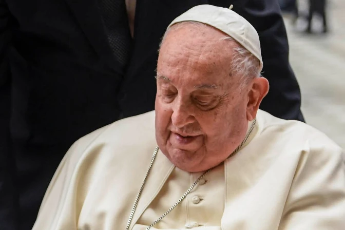 El Papa Francisco durante una Audiencia General en enero de 2025