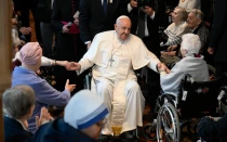 Visita del Papa Francisco a una residencia de ancianos en Bruselas