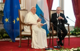 El Papa Francisco esta mañana en Luxemburgo Crédito: Vatican Media