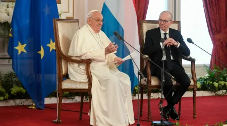 El Papa Francisco esta mañana en Luxemburgo