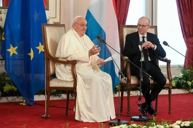 El Papa Francisco esta mañana en Luxemburgo