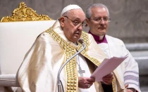 Papa Francisco en la celebración de las Vísperas y Te Deum de acción de gracias de fin de año 2024.