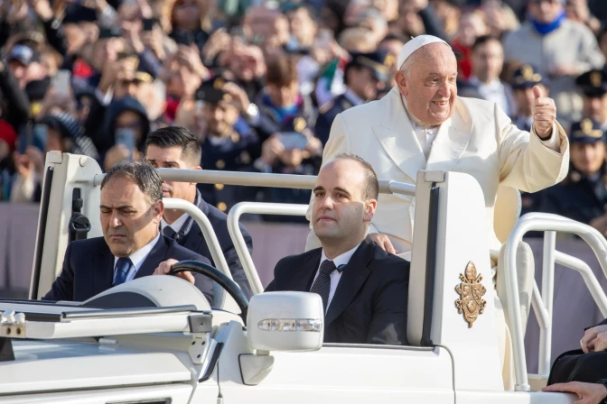 Imagen del Papa Francisco en la Audiencia General de este 13 de noviembre