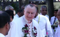 El Cardenal Pietro Parolin, Secretario de Estado del Vaticano, en Colombo, Sri Lanka, el 13 de enero de 2015.