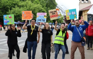 Jóvenes en la peregrinación a Yumbel Crédito: Arquidiócesis de Concepción