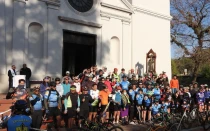 Peregrinos en bicicleta honran a Fray Mamerto Esquiú