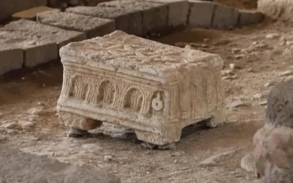 La Piedra de Magdala, encontrada en Galilea, Tierra Santa. Crédito: Centro Magdala.