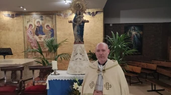 Imagen de la Virgen del Pilar perdida en las inundaciones que añora el P. Alberola, párroco de Catarroja (España).