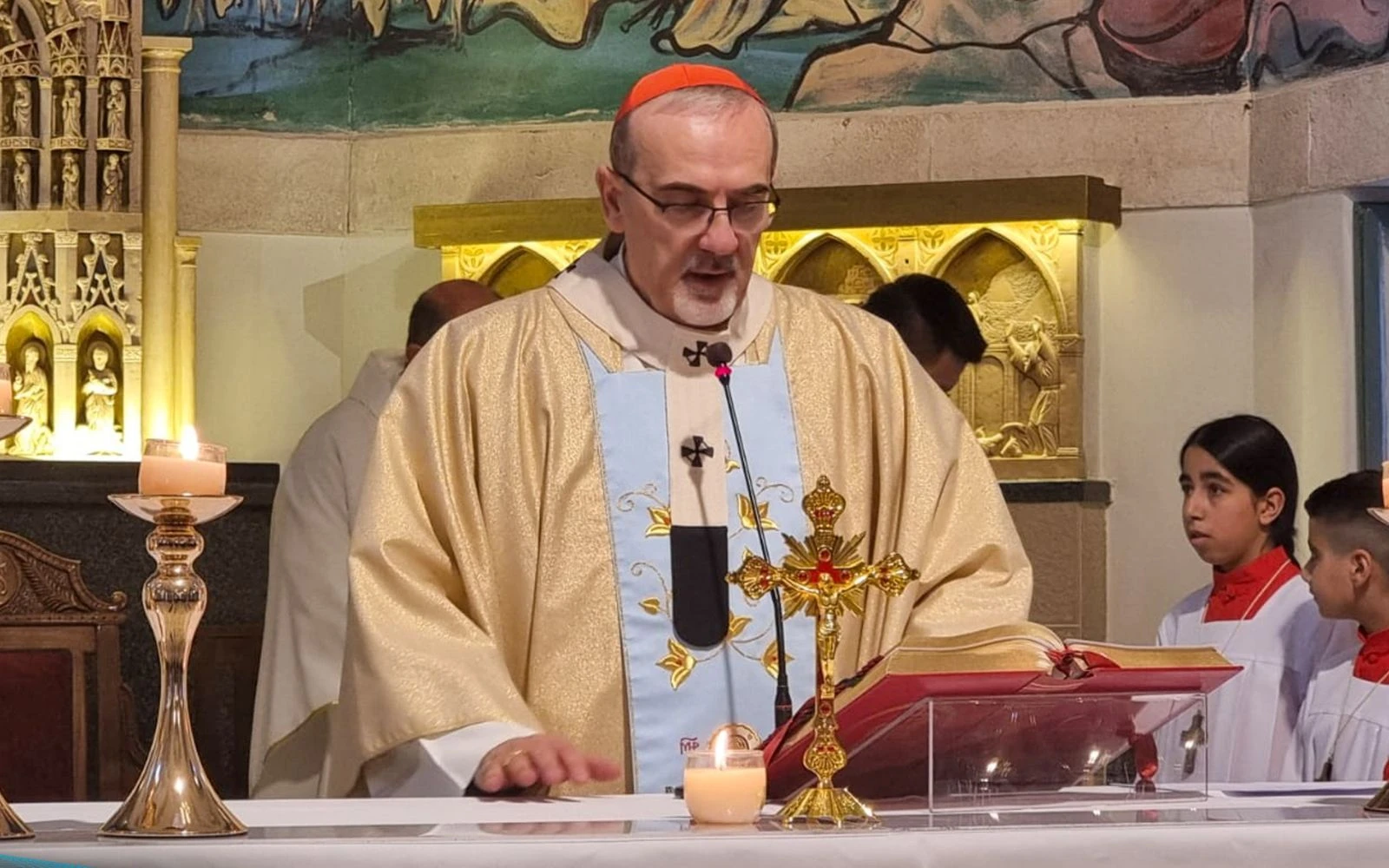 El Cardenal Pizzaballa durante las celebraciones de la Asunción de la Virgen en Tierra Santa.?w=200&h=150