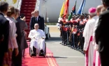 El Papa Francisco llega a Timor Oriental el 9 de septiembre de 2024.