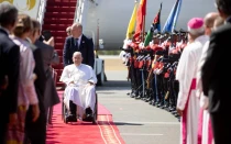 El Papa Francisco llega a Timor Oriental el 9 de septiembre de 2024.