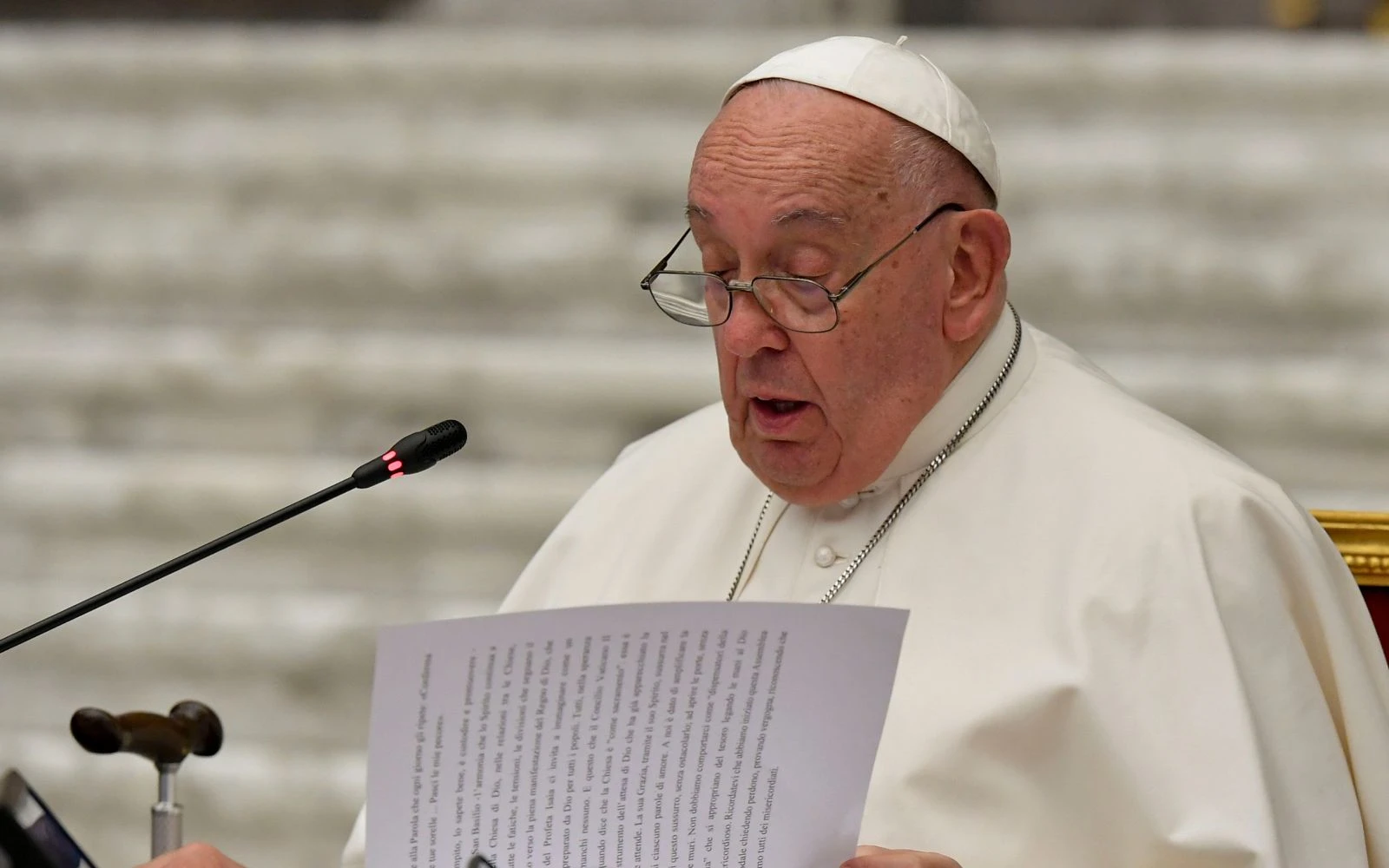 Imagen del Papa Francisco durante su discurso en la sesión final del Sínodo de la Sinodalidad?w=200&h=150