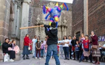 Posada en la Basílica de Guadalupe con colectivos de familias que buscan a un hijo desaparecidos.