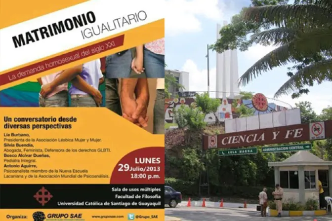 Suspenden evento pro "matrimonio" gay en Universidad Católica de Guayaquil