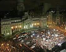 Vista aérea de la multitud. (Foto: Diario La Nación)