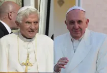 Benedicto XVI / Papa Francisco. Fotos: ACI Prensa