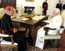 Cardenal Juan Luis Cipriani con el Papa Benedicto XVI (foto Arzobispado de Lima)