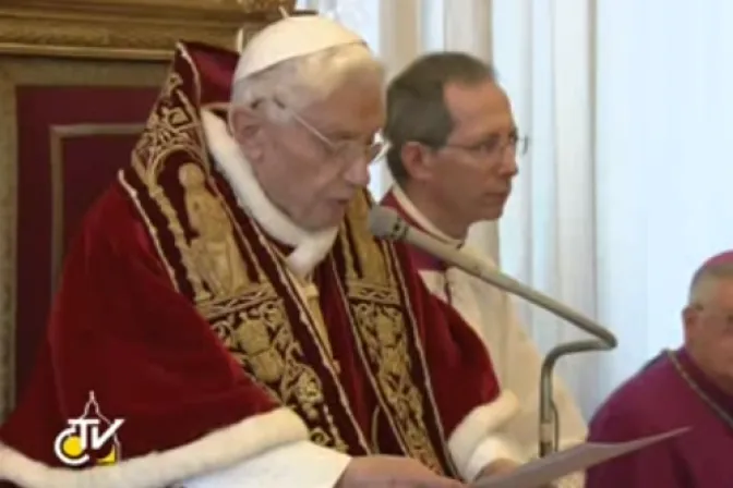VIDEO: Vea aquí la renuncia del Papa Benedicto XVI