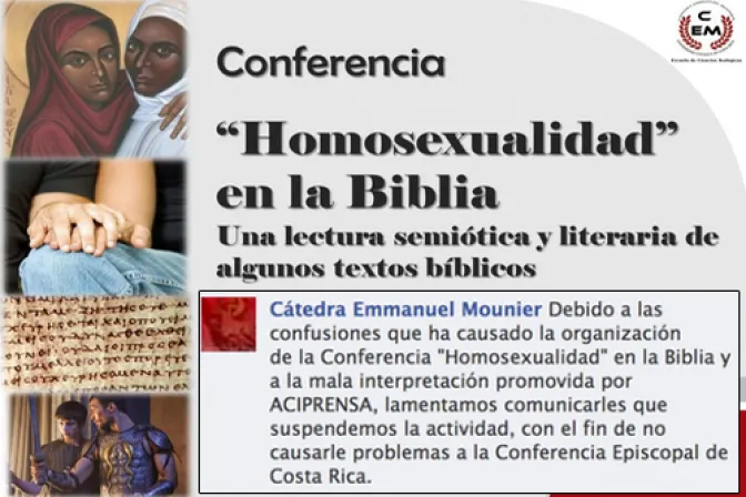 Universidad Católica de Costa Rica suspende conferencia pro gay