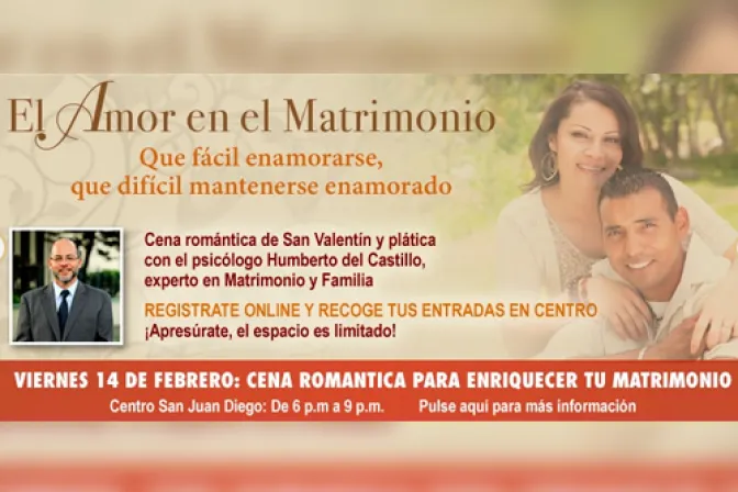 Arquidiócesis de Denver organiza cena y charla para matrimonios en San Valentín