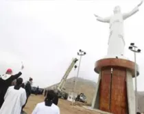 La bendición del Cristo del Pacífico (foto RPP)