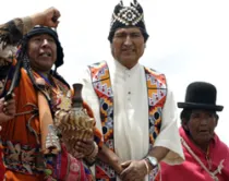 Evo Morales en "bendición ancestral"