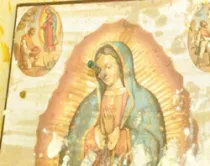 La imagen de la Virgen de Guadalupe que fue profanada (foto: deparamento de policía de Maywood)