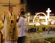 Mons. José Antonio Eguren en la celebración de la multitudinaria Eucaristía