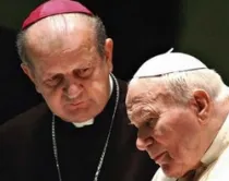 El Cardenal Dziwisz junto a Juan Pablo II