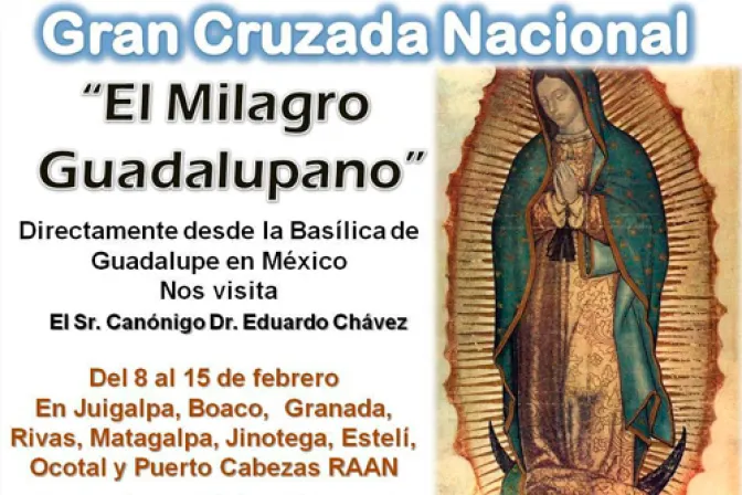 Nicaragua: Todo listo para la Cruzada Nacional del Milagro de Guadalupe