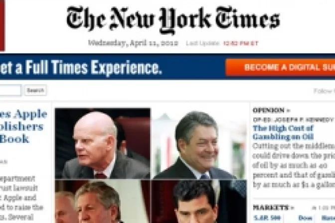 Acusan al New York Times por inventar nota sobre aborto y católicos