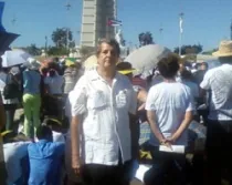 Oswaldo Payá en la Misa que celebró esta mañana el Papa en La Habana (foto oswaldopaya.org)