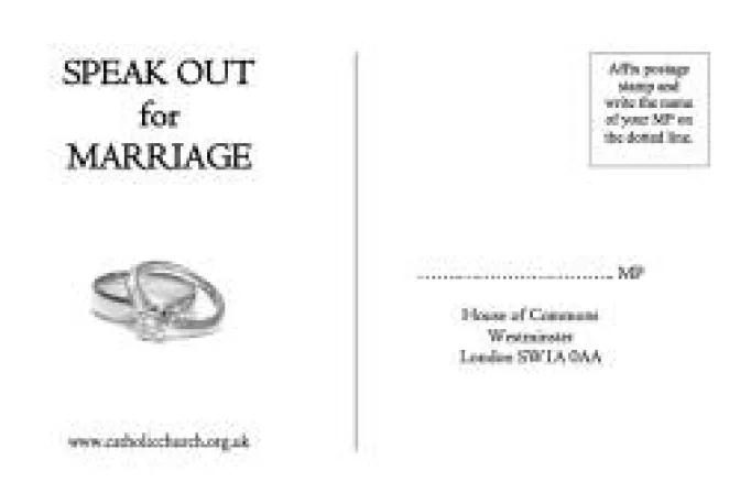 Un millón de postales dicen sí al matrimonio y no a uniones gay en Reino Unido