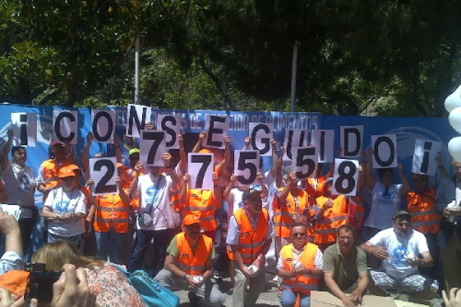 VIDEO: Mensajeros para la Paz bate récord mundial de recogida de alimentos